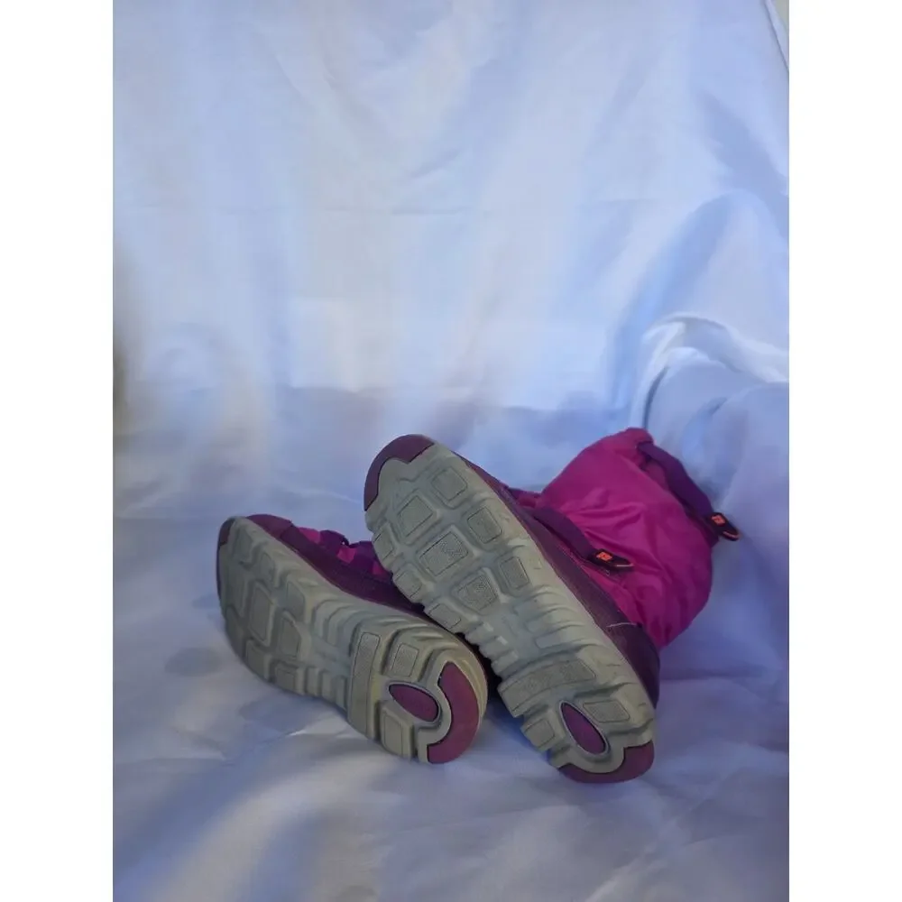 Stride Rite Made2Play Girls Pink/Purple Snow Boot Hook & Loop Faux Fur US 12